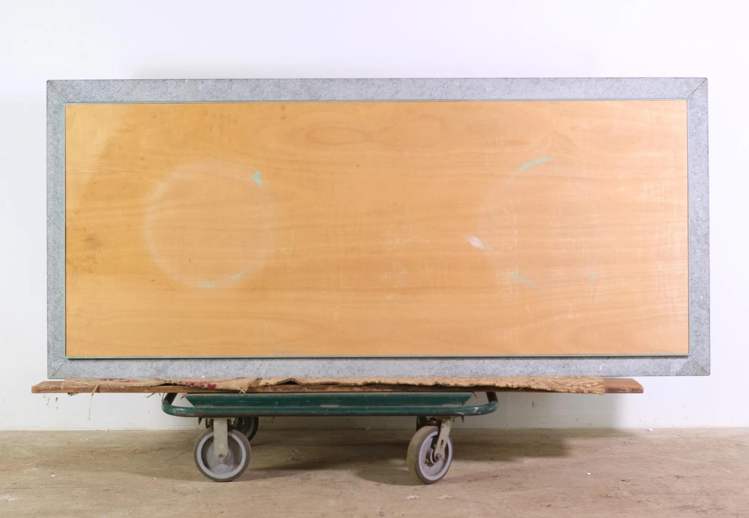 Reclaimed 7.8 Ft. Green & Mauve Polychromatic Inlaid Granite Slab 10 Reclaimed 7.8 Ft. Green & Mauve Polychromatic Inlaid Granite Slab - Image 8