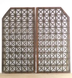 Pair Of Angled Corner Oak Dividers With Screen 18 Pair Of Angled Corner Oak Dividers With Screen -OGT Sale Store q278313 07