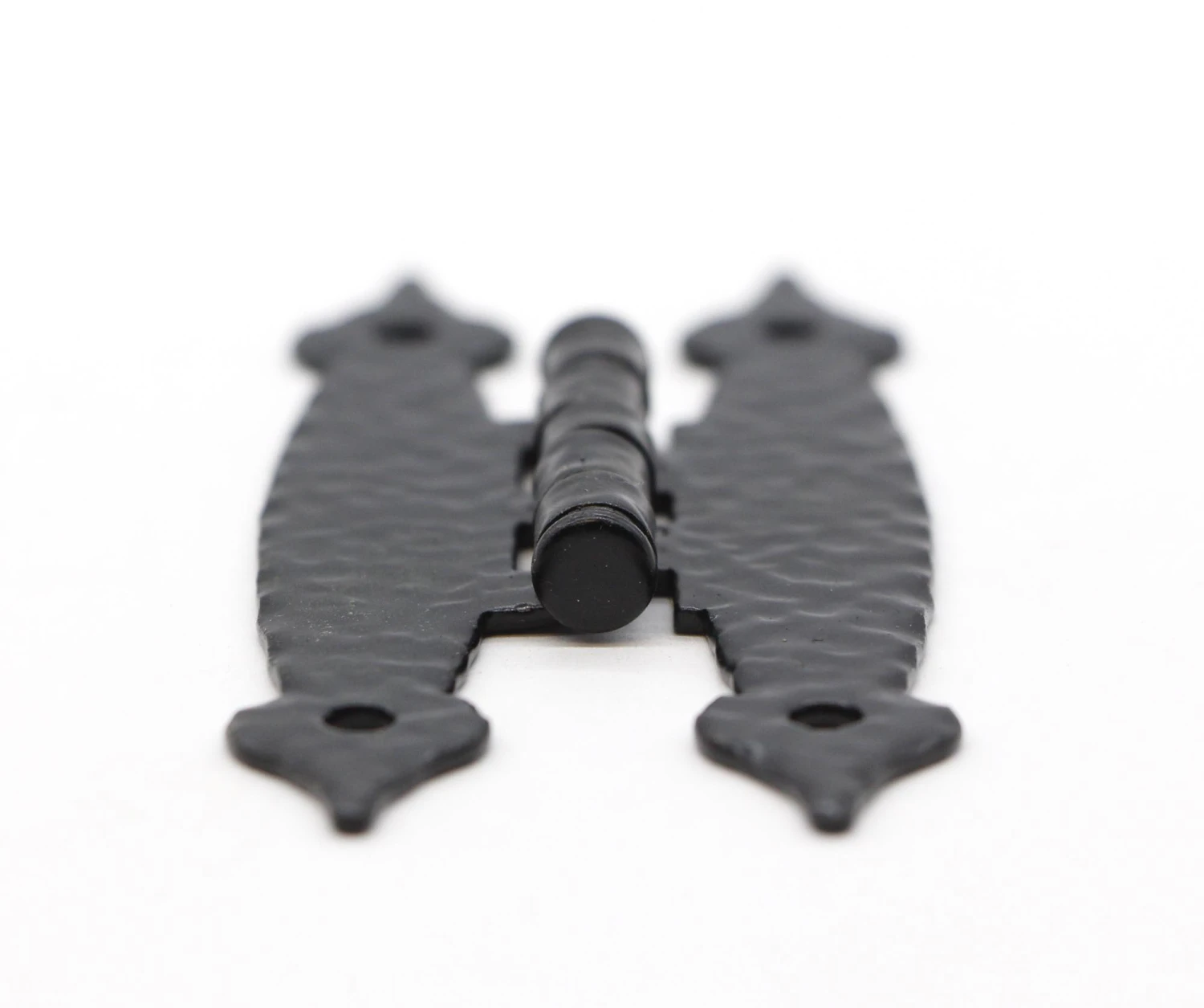 Pair Of Black Hammered Steel Arts & Crafts Cabinet Hinges 6 Pair Of Black Hammered Steel Arts & Crafts Cabinet Hinges - Image 4