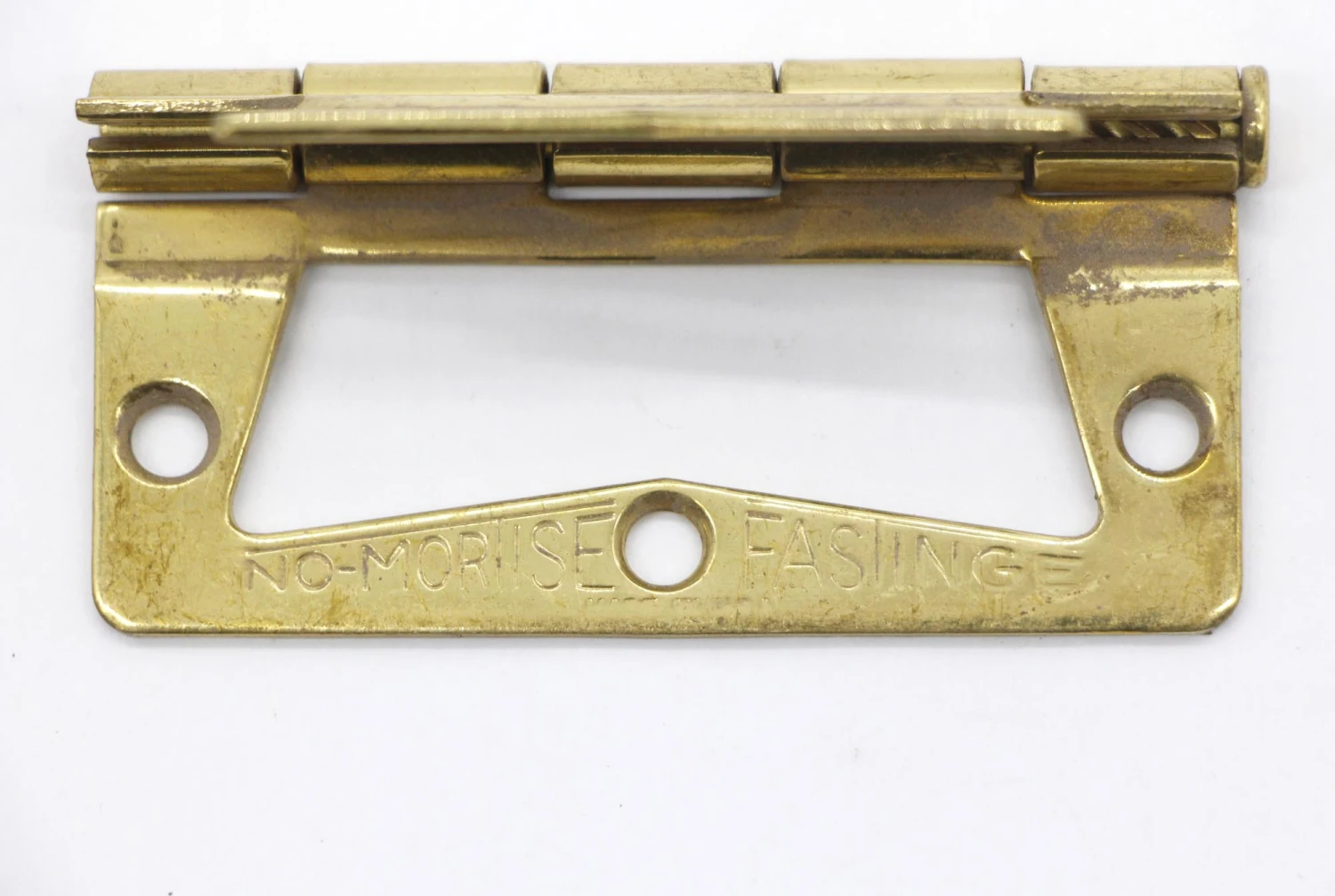 Set Of 4 Polished Brass No Mortise Fasting Bifold Cabinet Hinges 6 Set Of 4 Polished Brass No Mortise Fasting Bifold Cabinet Hinges - Image 4