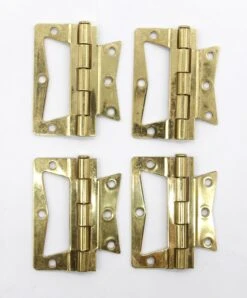 Set Of 4 Polished Brass No Mortise Fasting Bifold Cabinet Hinges 13 Set Of 4 Polished Brass No Mortise Fasting Bifold Cabinet Hinges -OGT Sale Store q278387 06