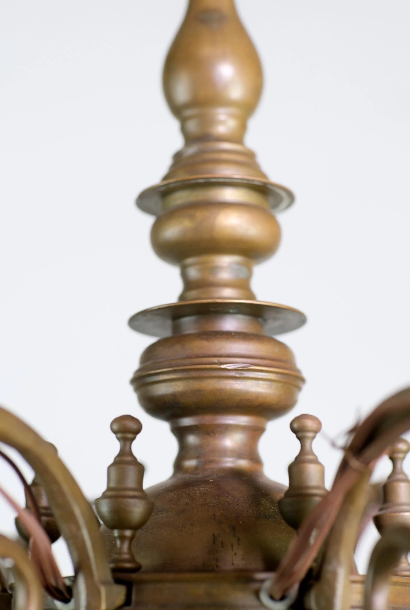 Antique 6 Arm Bronze Colonial Williamsburg Chandelier 8 Antique 6 Arm Bronze Colonial Williamsburg Chandelier - Image 6