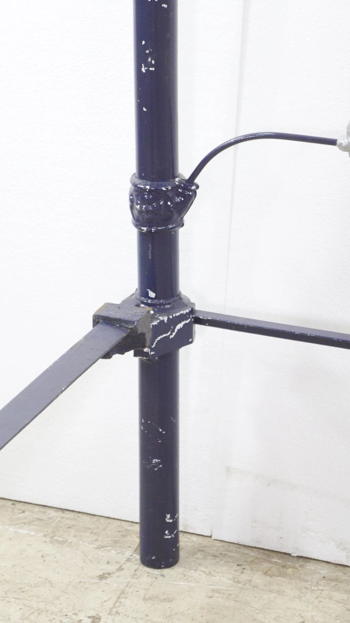 Vintage Blue & Silver Painted Steel Full Bed Frame 9 Vintage Blue & Silver Painted Steel Full Bed Frame - Image 7