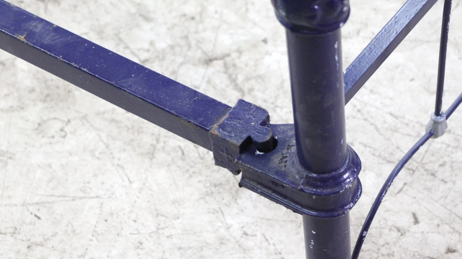 Vintage Blue & Silver Painted Steel Full Bed Frame 13 Vintage Blue & Silver Painted Steel Full Bed Frame - Image 11