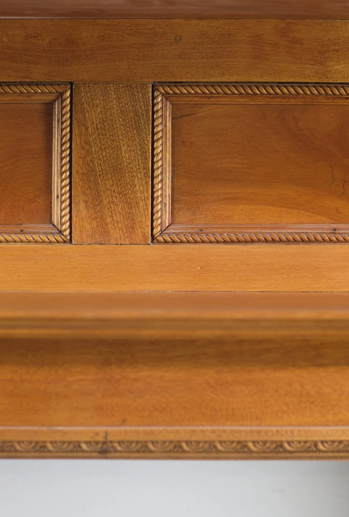 Reclaimed Cherry Fireplace Mantel With 5 Pane Mirror 7 Reclaimed Cherry Fireplace Mantel With 5 Pane Mirror - Image 5