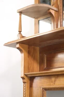 Reclaimed Cherry Fireplace Mantel With 5 Pane Mirror 20 Reclaimed Cherry Fireplace Mantel With 5 Pane Mirror -OGT Sale Store q278479 06