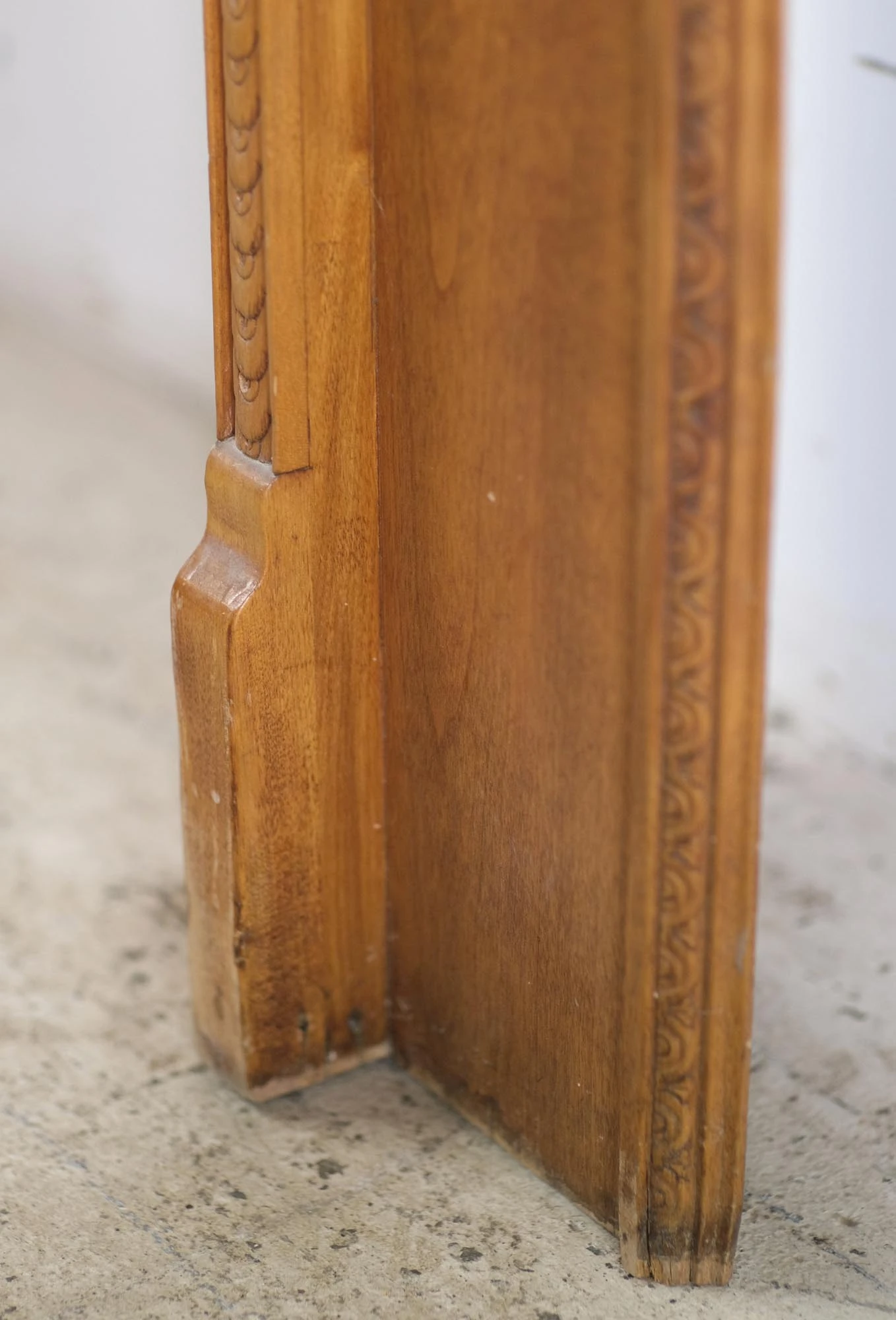 Reclaimed Cherry Fireplace Mantel With 5 Pane Mirror 9 Reclaimed Cherry Fireplace Mantel With 5 Pane Mirror - Image 7