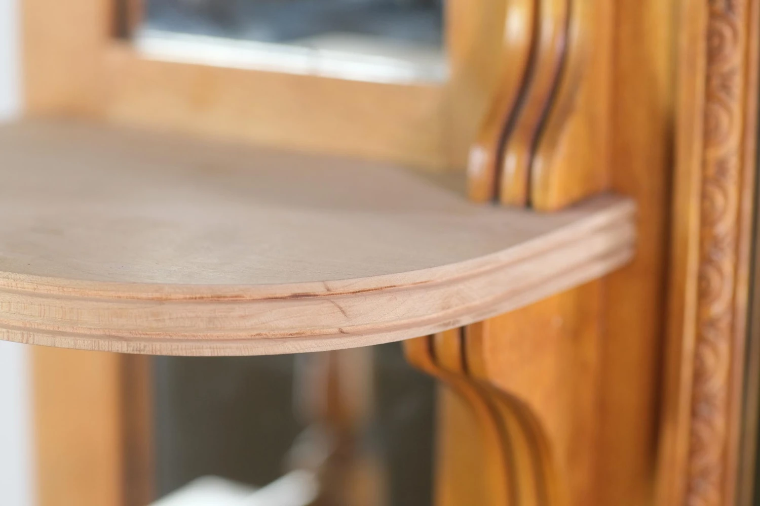 Reclaimed Cherry Fireplace Mantel With 5 Pane Mirror 12 Reclaimed Cherry Fireplace Mantel With 5 Pane Mirror - Image 10