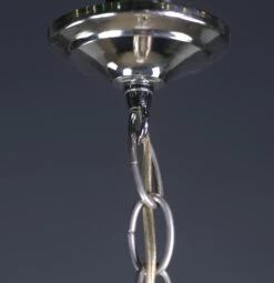 Milk Glass White Ribbed Pendant Light With Nickel Fixture -OGT Sale Store q278495 05