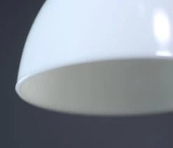 Milk Glass White Ribbed Pendant Light With Nickel Fixture -OGT Sale Store q278495 06