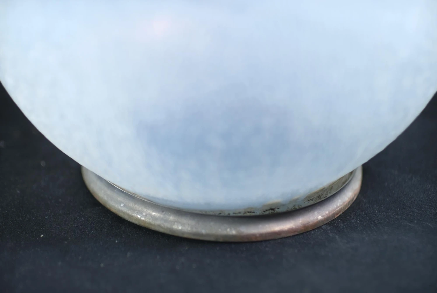 Reclaimed 17 In. Textured Glass Opalescent Street Lamp Globe 6 Reclaimed 17 In. Textured Glass Opalescent Street Lamp Globe - Image 4