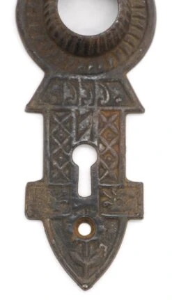 Pair Of Cast Iron 5.875 In. Aesthetic Keyhole Door Back Plates 10 Pair Of Cast Iron 5.875 In. Aesthetic Keyhole Door Back Plates -OGT Sale Store q278539 04