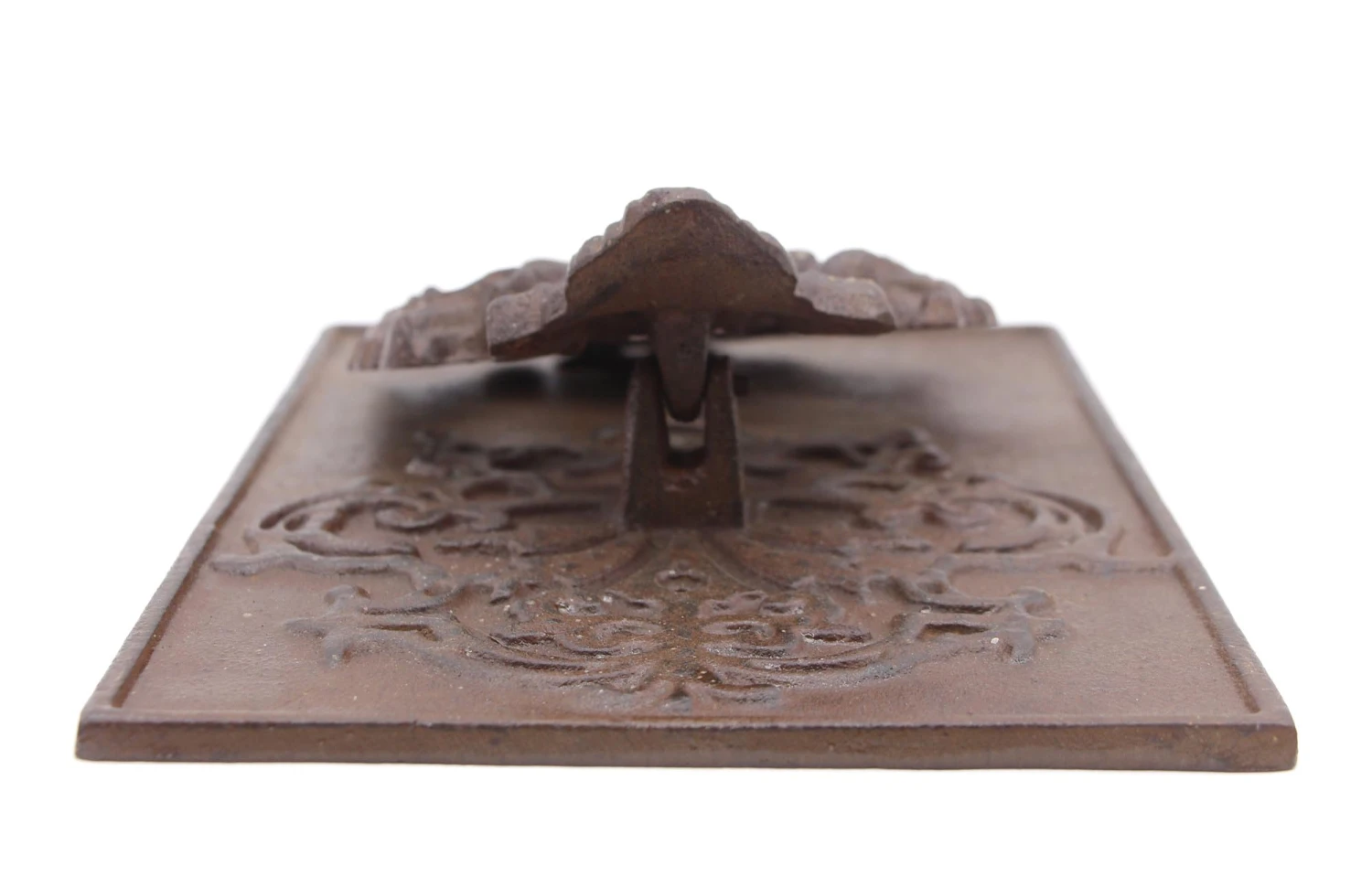 Antique Cast Iron Ornate Door Knocker On Back Plate 12 Antique Cast Iron Ornate Door Knocker On Back Plate - Image 10