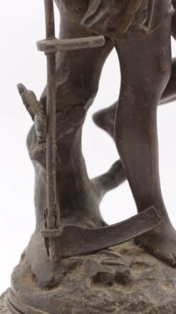 Bronze C.H Levy Hunter Man Sculpture With Wooden Base -OGT Sale Store q278586 11