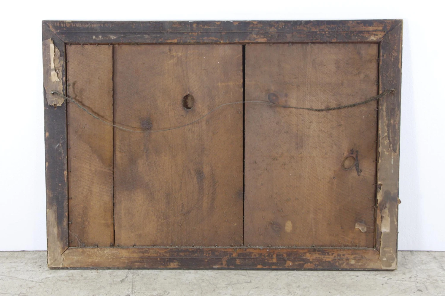 Antique Carved Wood Frame Religious Print 7 Antique Carved Wood Frame Religious Print - Image 5