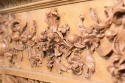 Vintage Carved Pine Floral Rococo Mantel With Over Mantel Molding 23 Vintage Carved Pine Floral Rococo Mantel With Over Mantel Molding -OGT Sale Store q278655 07