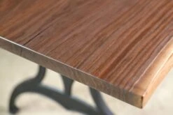 Handcrafted 5.5 Ft. Live Edge Walnut Brooklyn Legs Dining Table -OGT Sale Store q278716 05