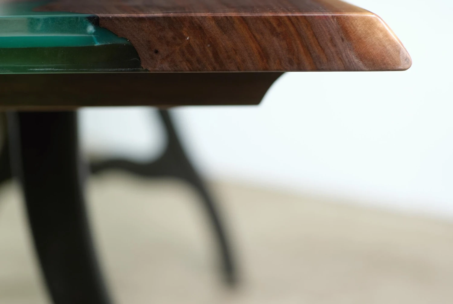 Handcrafted 7 Ft. Live Edge Walnut River New York Legs Dining Table 9 Handcrafted 7 Ft. Live Edge Walnut River New York Legs Dining Table - Image 7