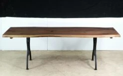 Handcrafted 8 Ft. Live Edge Walnut Brooklyn Legs Dining Table 16 Handcrafted 8 Ft. Live Edge Walnut Brooklyn Legs Dining Table -OGT Sale Store q278722 04