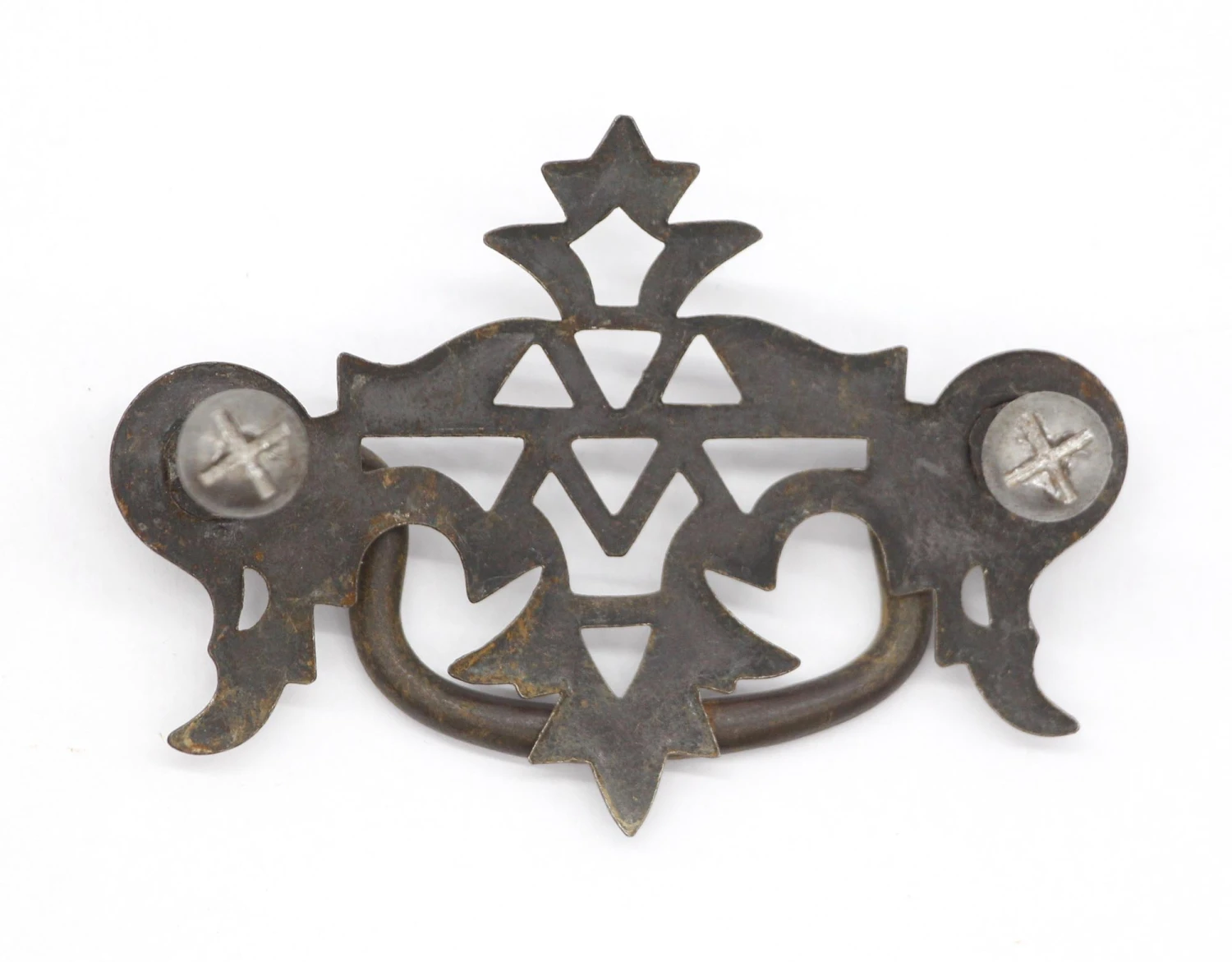 Vintage Traditional 3.25 In. Steel Cut Out Bail Drawer Pulls 6 Vintage Traditional 3.25 In. Steel Cut Out Bail Drawer Pulls - Image 4