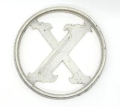 Vintage 6.375 In. Aluminum X Monogram Applique 10 Vintage 6.375 In. Aluminum X Monogram Applique -OGT Sale Store q278789 04