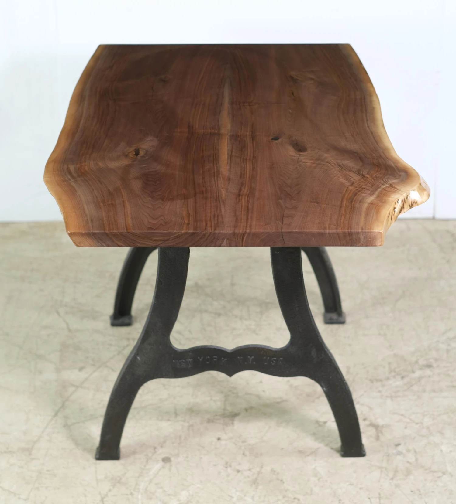 Handcrafted 4 Ft. Live Edge Walnut New York Legs Table 8 Handcrafted 4 Ft. Live Edge Walnut New York Legs Table - Image 6