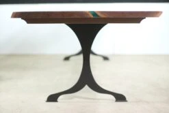 Handcrafted 11 Ft. Live Edge Walnut Dining Table With Steel Wishbone Legs 29 Handcrafted 11 Ft. Live Edge Walnut Dining Table With Steel Wishbone Legs -OGT Sale Store q278836 14
