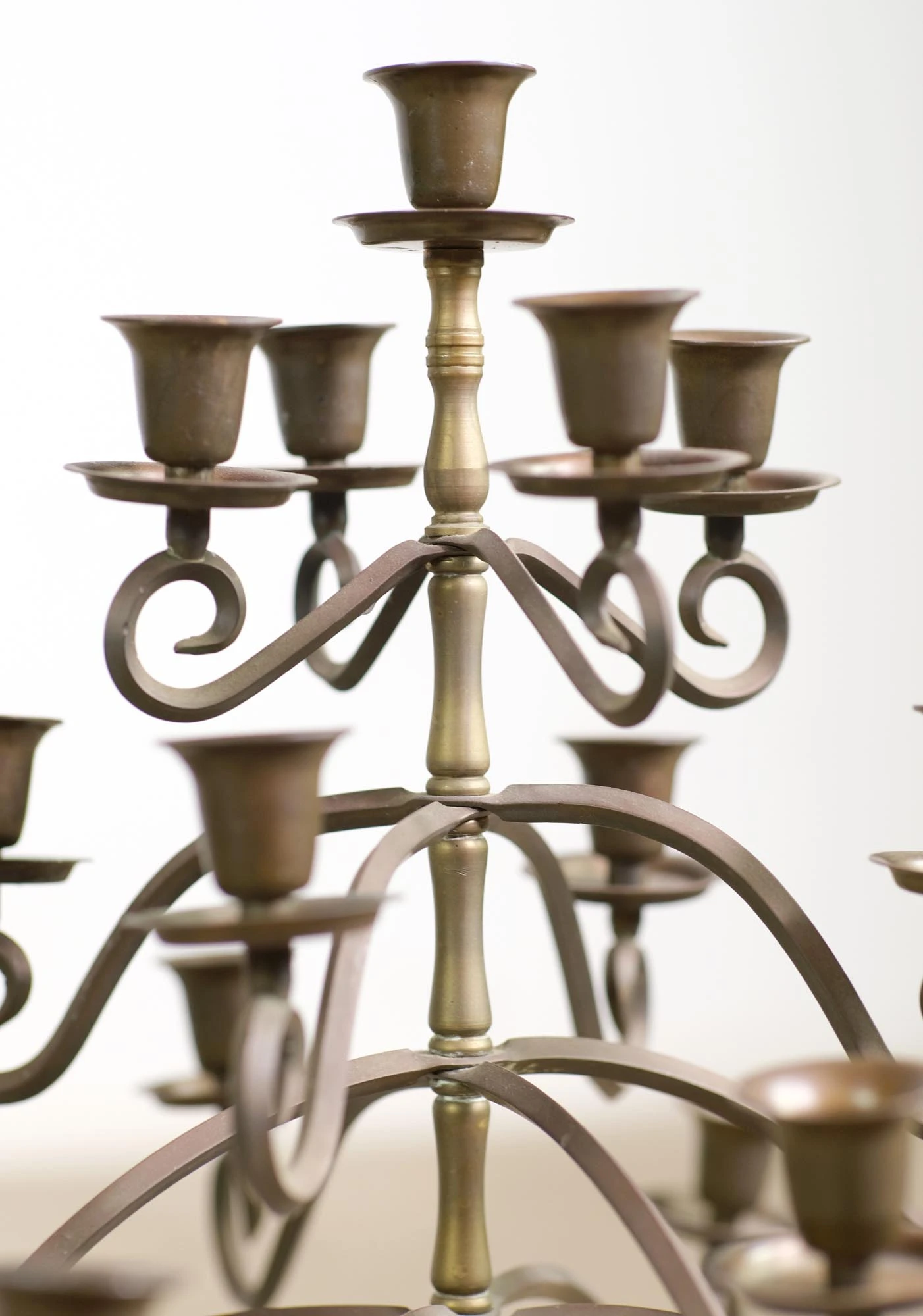 Vintage 17 Arm Brass Candelabra Candlestick Holder 8 Vintage 17 Arm Brass Candelabra Candlestick Holder - Image 6