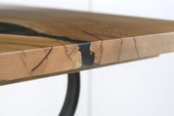 Handcrafted 4 Ft. Chestnut Live Edge Resin Brooklyn Leg Dining Table 18 Handcrafted 4 Ft. Chestnut Live Edge Resin Brooklyn Leg Dining Table -OGT Sale Store q278887 05