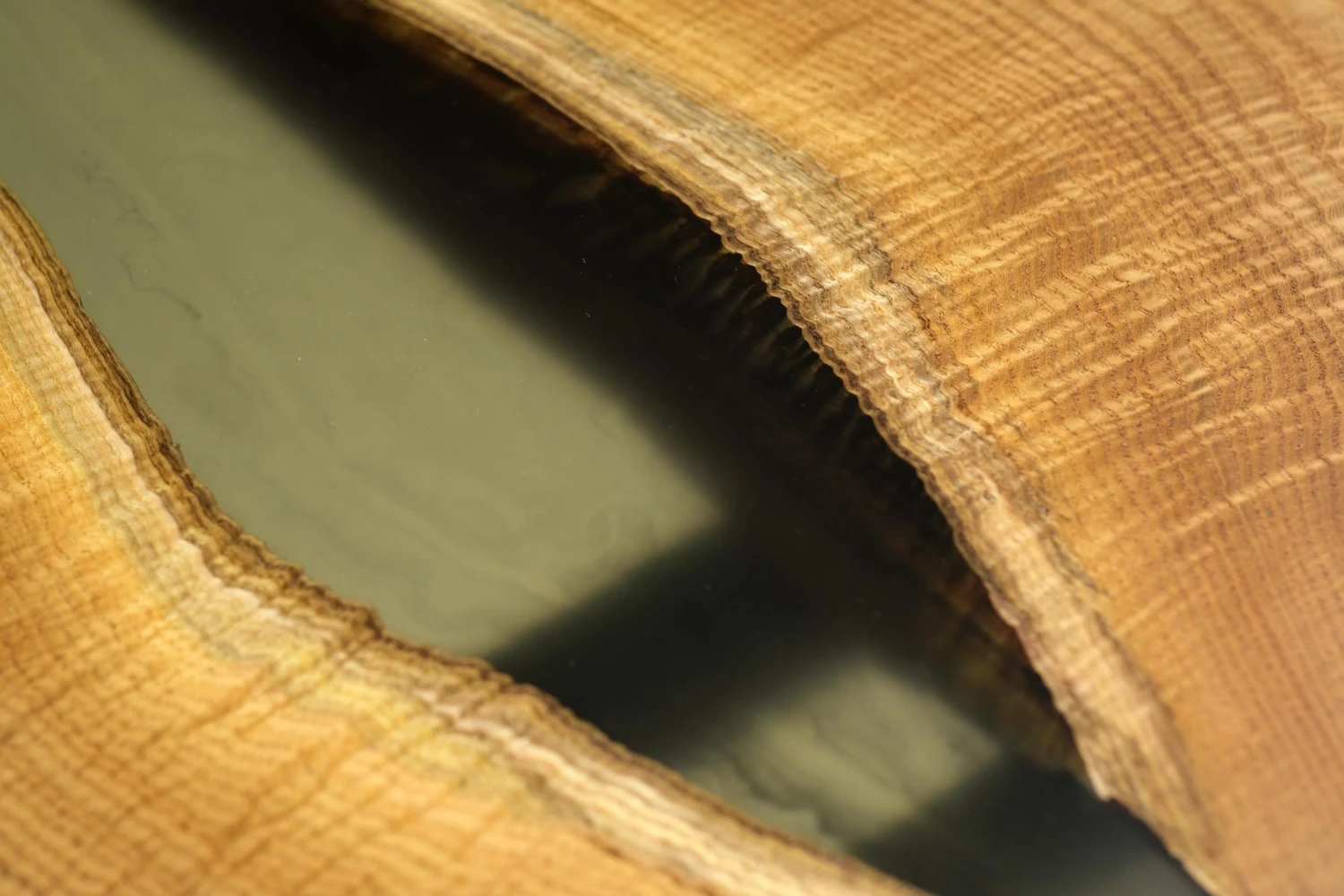 Handcrafted 4 Ft. Chestnut Live Edge Resin Brooklyn Leg Dining Table 13 Handcrafted 4 Ft. Chestnut Live Edge Resin Brooklyn Leg Dining Table - Image 11