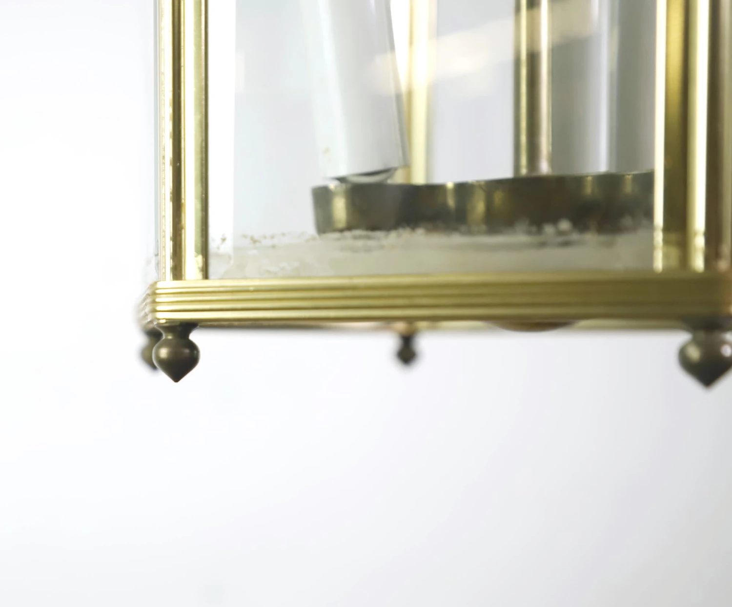 Vintage Traditional Glass Panel Brass Hanging Lantern 10 Vintage Traditional Glass Panel Brass Hanging Lantern - Image 8