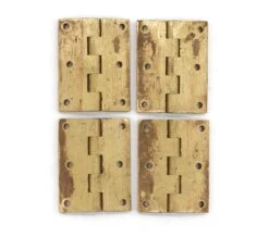 Set Of 4 Vintage 2 X 1.5 Brushed Brass Butt Cabinet Hinges -OGT Sale Store q278961 05