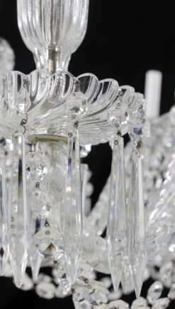 Restored Vintage 10 Arm Clear Crystal Chandelier -OGT Sale Store q278989 09