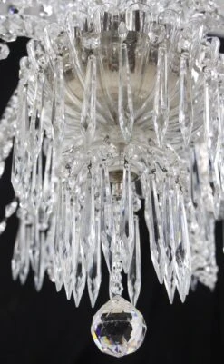 Restored Vintage 10 Arm Clear Crystal Chandelier -OGT Sale Store q278989 12