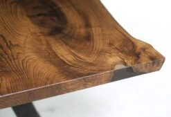 Handmade 5 Ft. Chestnut Live Edge New York Legs Dining Table 16 Handmade 5 Ft. Chestnut Live Edge New York Legs Dining Table -OGT Sale Store q279013 04