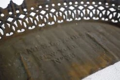 Antique 25.5 In. MLS.L Jacks Cast Iron Fireplace Log Holder -OGT Sale Store q279039 05