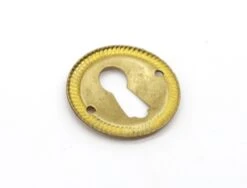 Vintage 1 In. Polished Brass Coiled Edge Door Keyhole Cover 9 Vintage 1 In. Polished Brass Coiled Edge Door Keyhole Cover -OGT Sale Store q279051 04