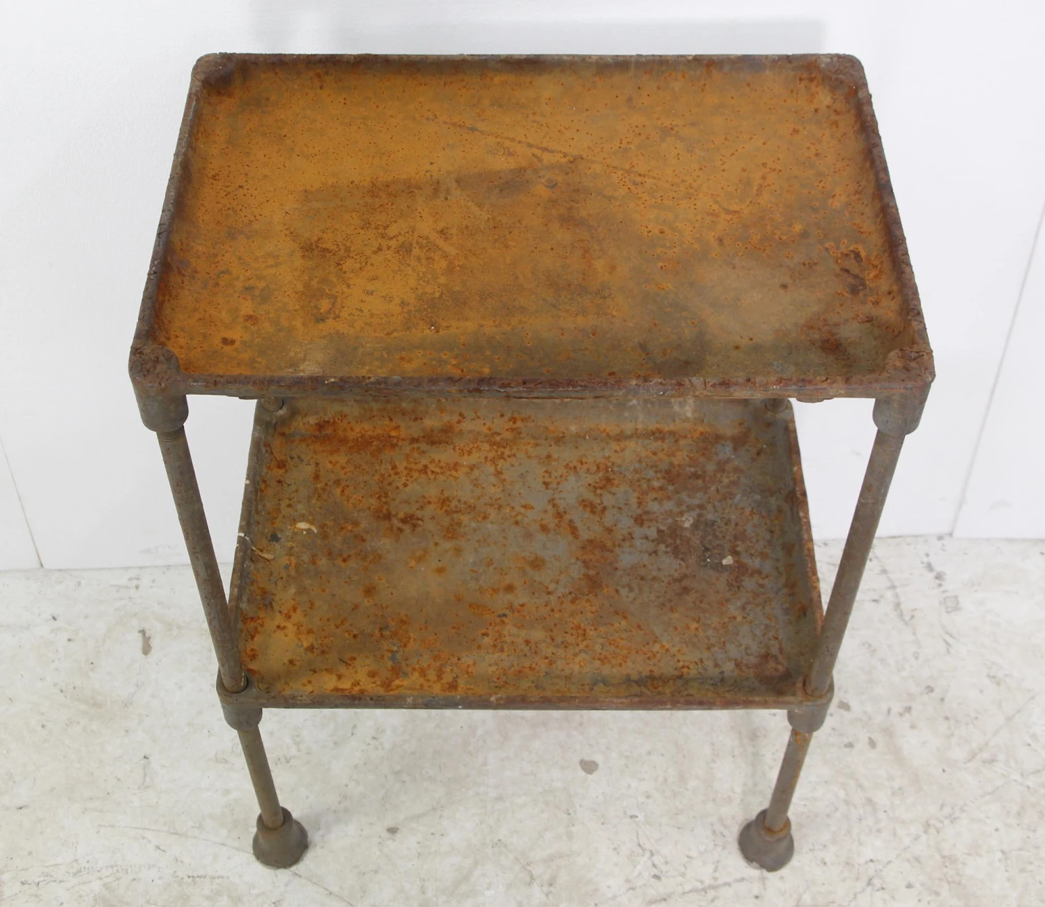 Two Tier Cast Iron Industrial Table 6 Two Tier Cast Iron Industrial Table - Image 4