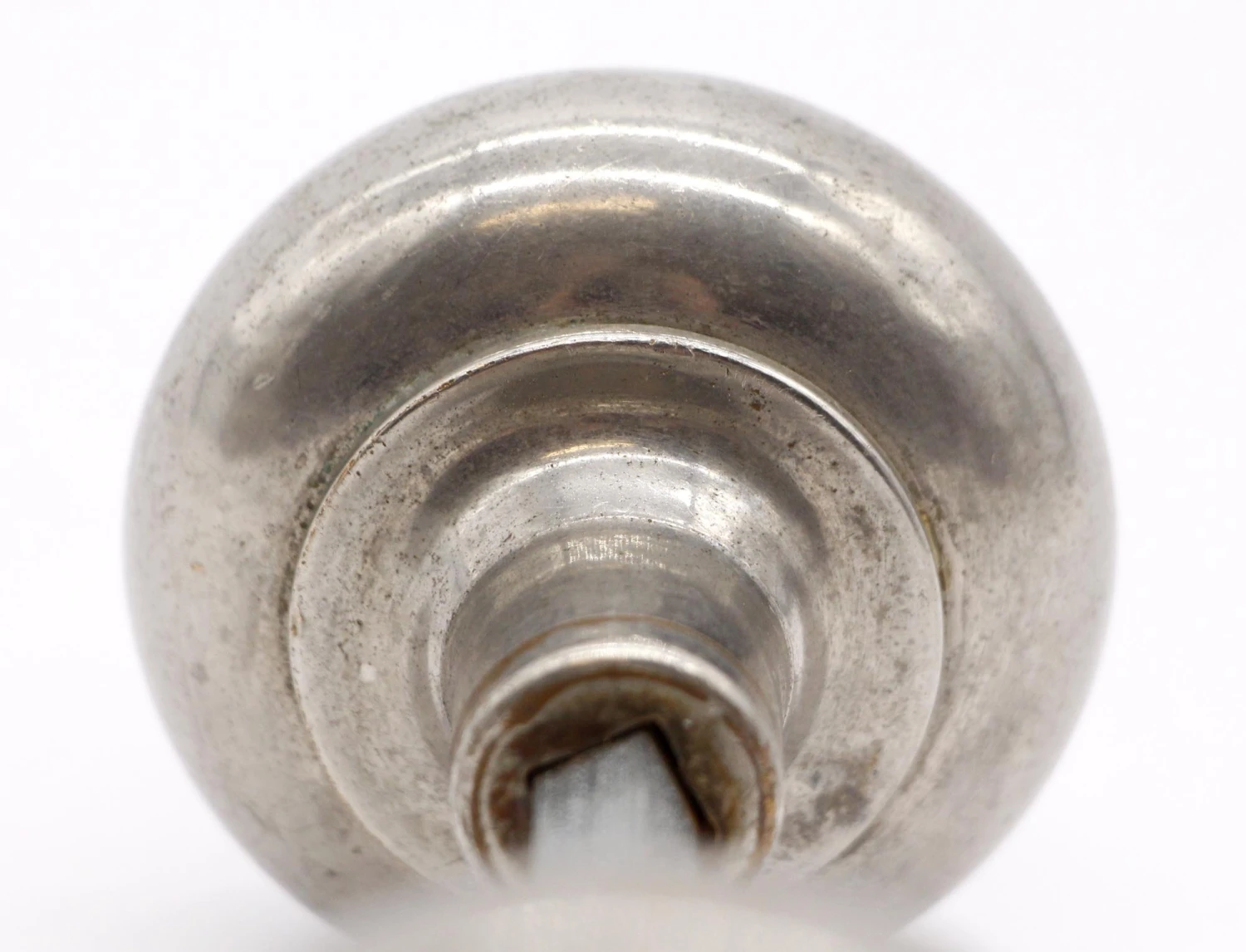 Pair Of Vintage Nickeled Brass Passage Door Knobs 8 Pair Of Vintage Nickeled Brass Passage Door Knobs - Image 6