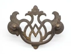 Pair Of Vintage 3.375 In. Cut Out Steel Bail Drawer Pulls -OGT Sale Store q279130 04