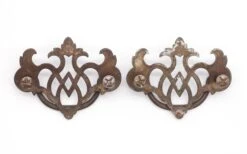 Pair Of Vintage 3.375 In. Cut Out Steel Bail Drawer Pulls -OGT Sale Store q279130 06