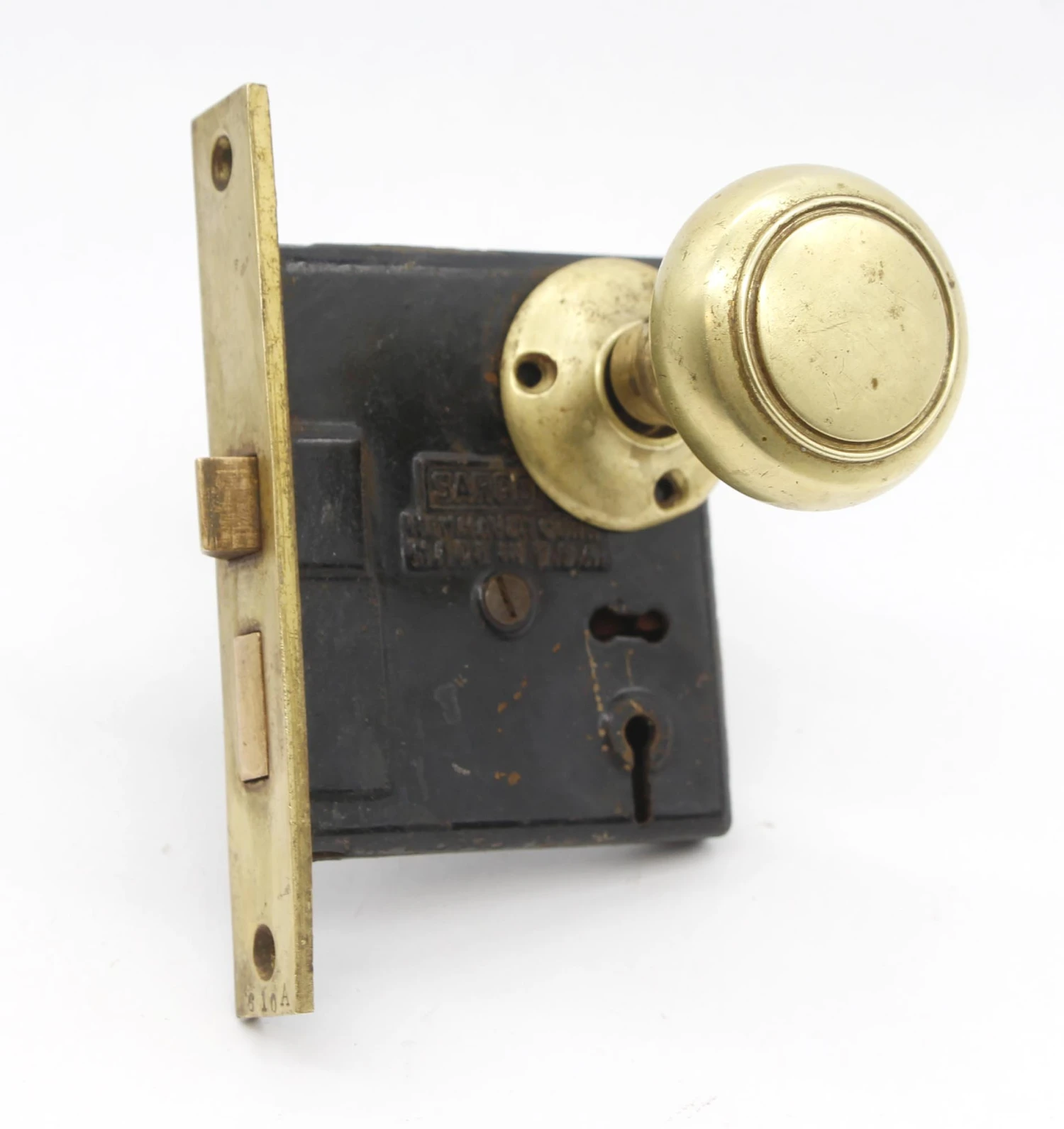 Antique Complete Concentric Brass Door Knob Set 6 Antique Complete Concentric Brass Door Knob Set - Image 4