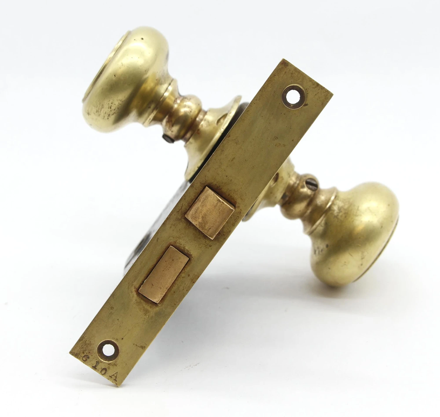 Antique Complete Concentric Brass Door Knob Set 9 Antique Complete Concentric Brass Door Knob Set - Image 7