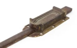 Antique 20.5 In. Bronze & Steel Cremone Surface Bolt -OGT Sale Store q279146 06