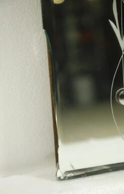 Vintage Beveled & Etched Wall Mirror With Floral Details 16 Vintage Beveled & Etched Wall Mirror With Floral Details -OGT Sale Store q279156 05