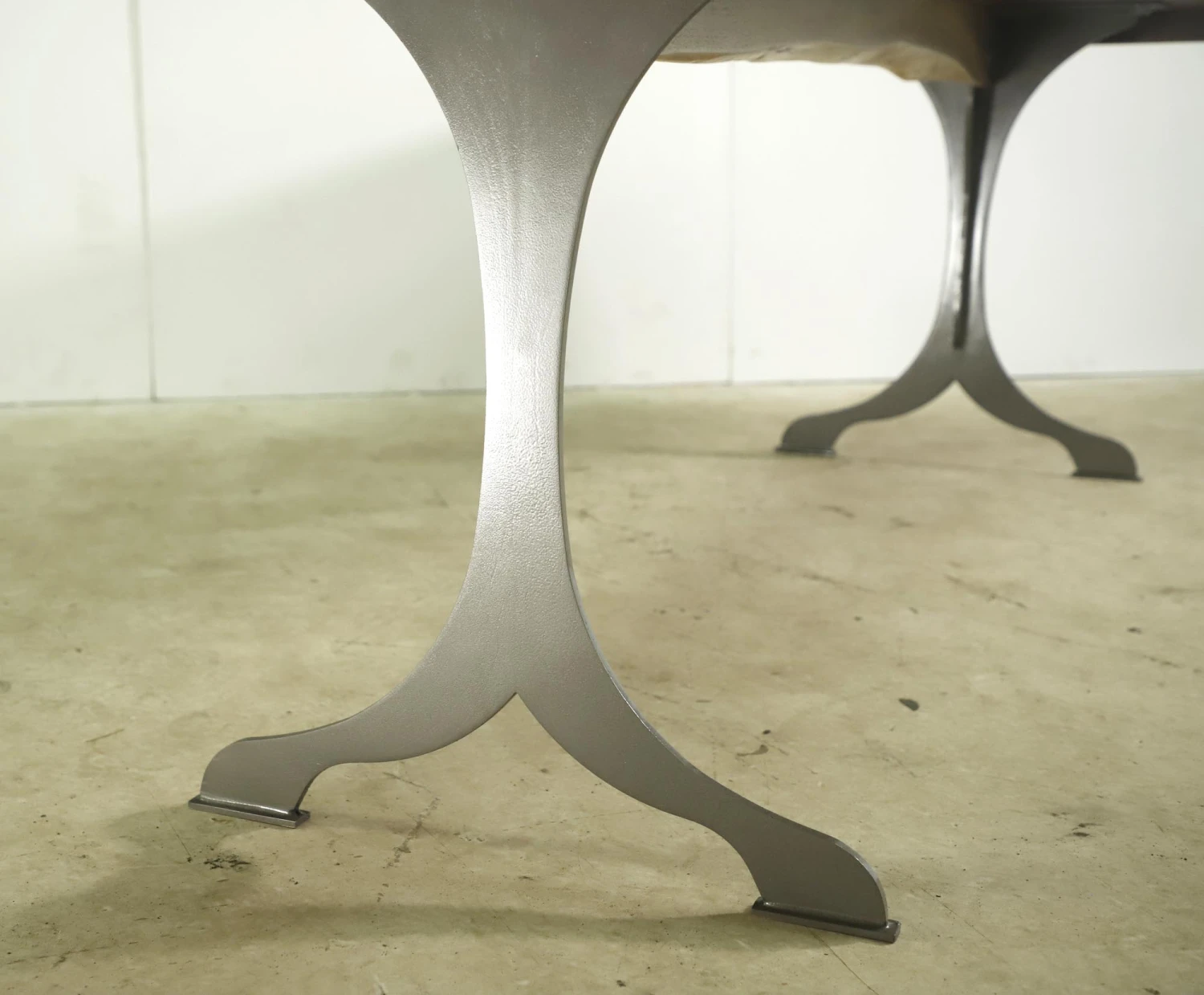 Handcrafted 9 Ft. Live Edge Walnut Steel Wishbone Legs Dining Table 9 Handcrafted 9 Ft. Live Edge Walnut Steel Wishbone Legs Dining Table - Image 7