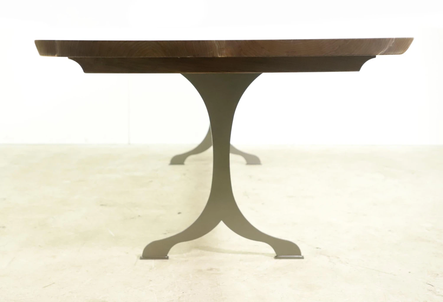 Handcrafted 9 Ft. Live Edge Walnut Steel Wishbone Legs Dining Table 11 Handcrafted 9 Ft. Live Edge Walnut Steel Wishbone Legs Dining Table - Image 9