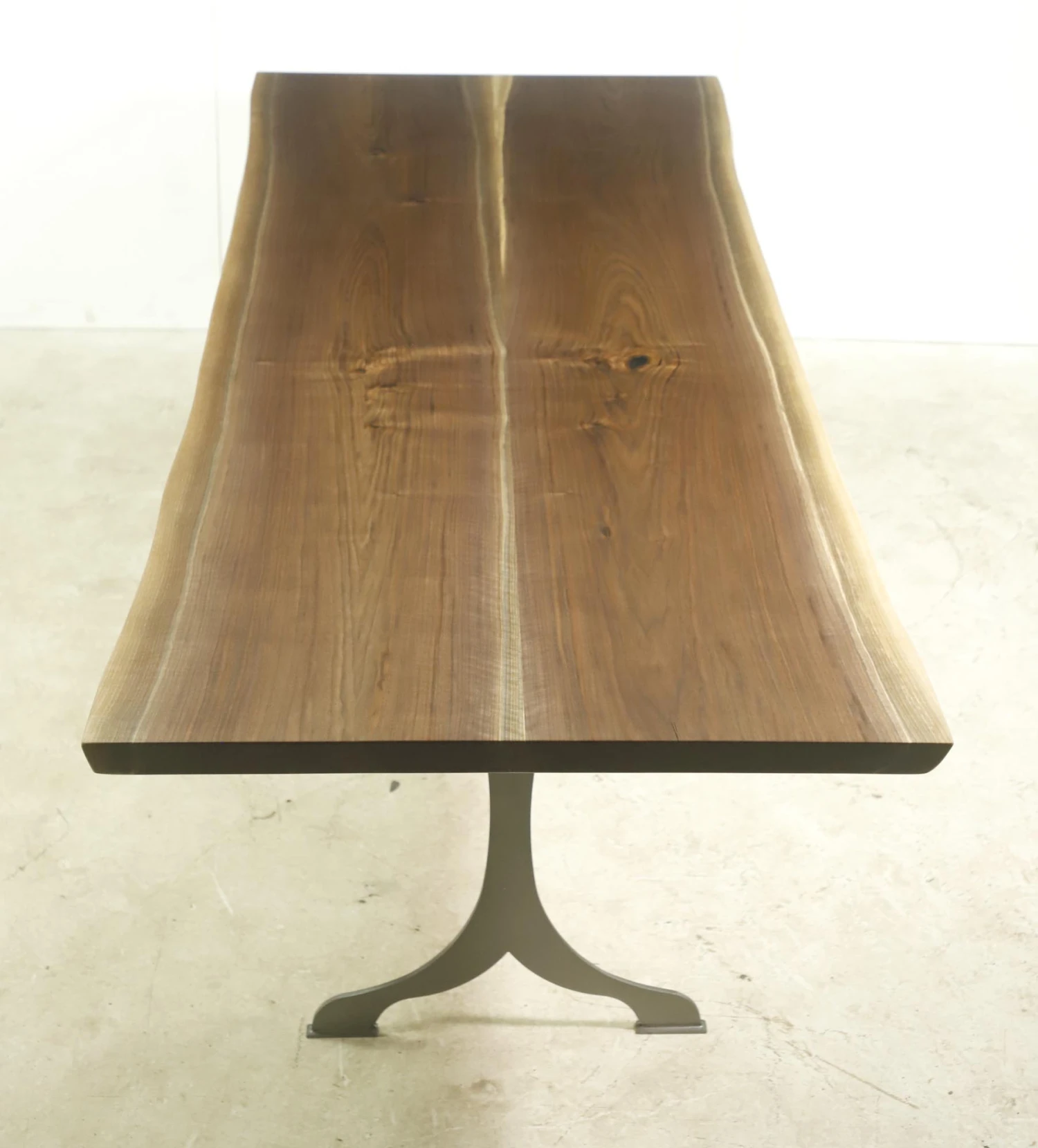 Handcrafted 9 Ft. Live Edge Walnut Steel Wishbone Legs Dining Table 13 Handcrafted 9 Ft. Live Edge Walnut Steel Wishbone Legs Dining Table - Image 11