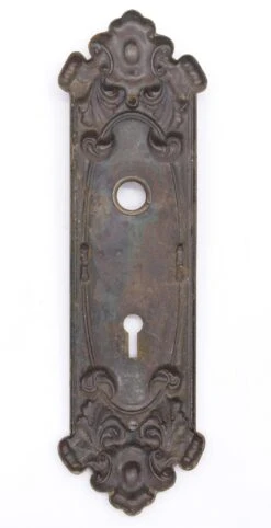 Antique 8.75 In. Pressed Steel Victorian Door Back Plate 9 Antique 8.75 In. Pressed Steel Victorian Door Back Plate -OGT Sale Store q279211 04
