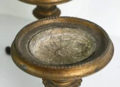 Pair Of French Spelter & Ceramic Oil Lamp Holders -OGT Sale Store q279304 05